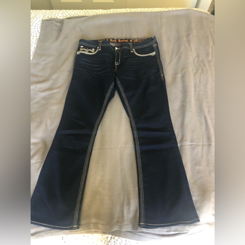 Rock Revival Amanda Easy boot Jeans Size 36”waist, 32” inseam, 11” rise